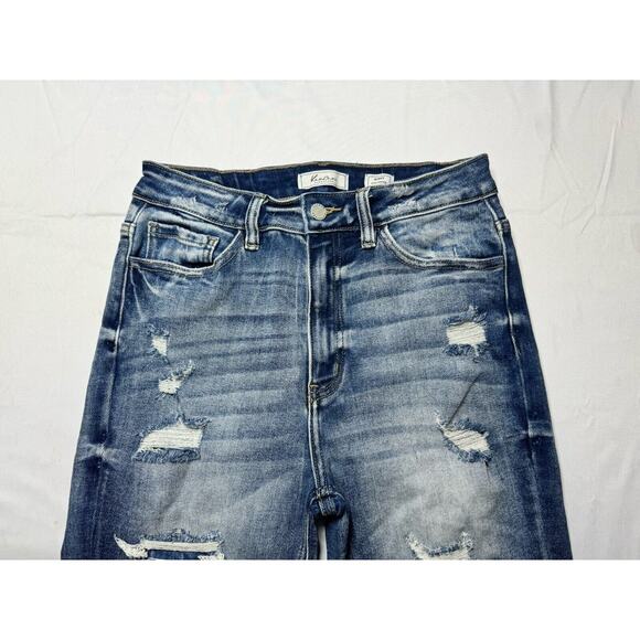 KanCan Women's Kurvy Ultra High Rise Ankle Skinny Distressed Jeans - Size 28x25 - Picture 5 of 7